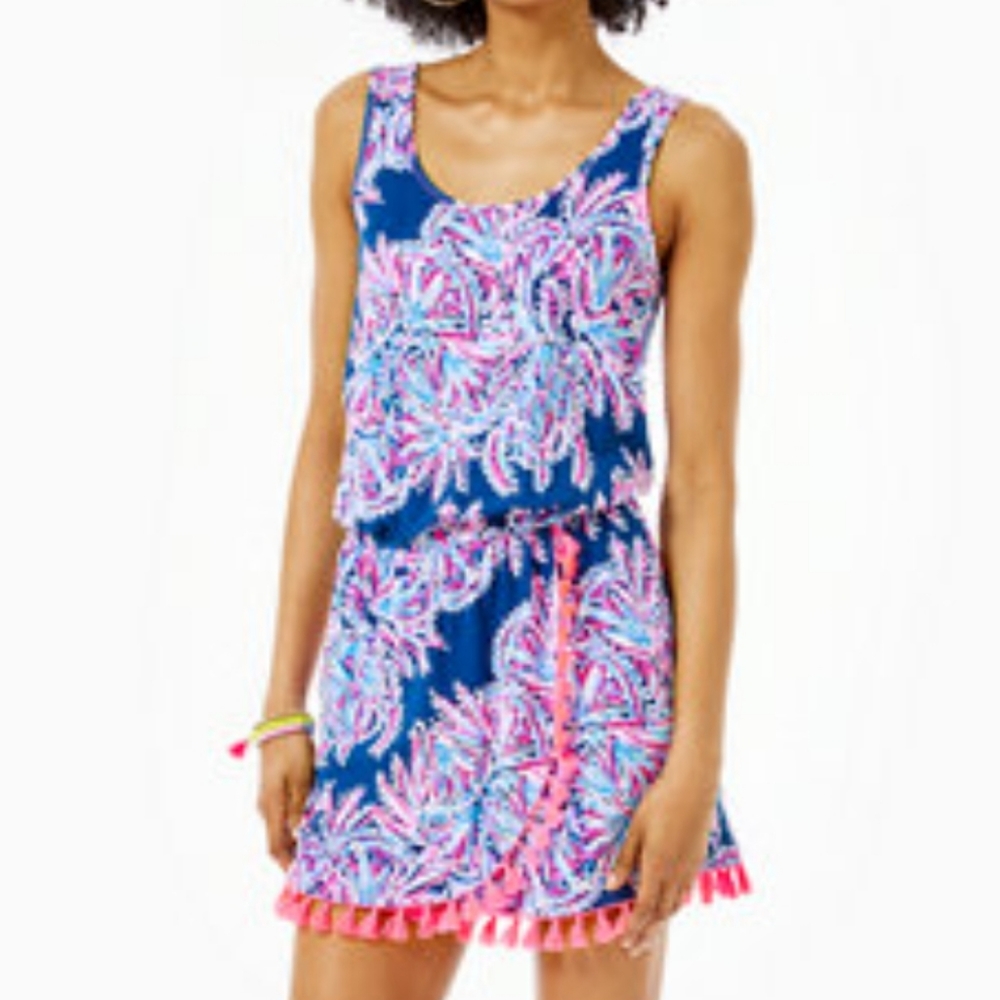 Lilly Pulitzer Jarrett Romper In Oyster Bay Miss Shell